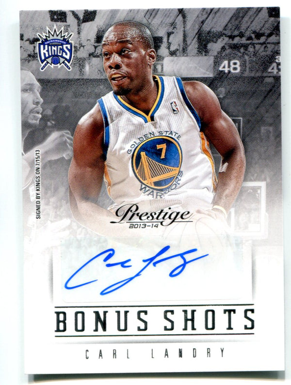 Carl Landry 2013-14 Panini Prestige Bonus Shots Autographed Card