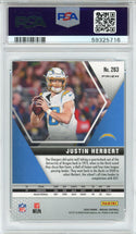Justin Herbert 2020 Panini Mosaic Green Prizm Rookie Card #263 (PSA Gem Mint 10)