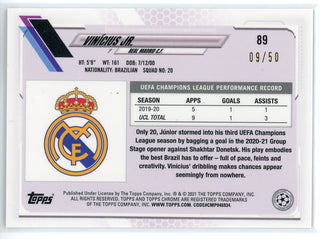 Vinicius Jr. 2021 Topps Chrome UEFA Champions League Steve Aoki Card #89