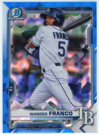 Wander Franco 2021 Bowman Chrome Cracked Blue Ice Card #BCP-57