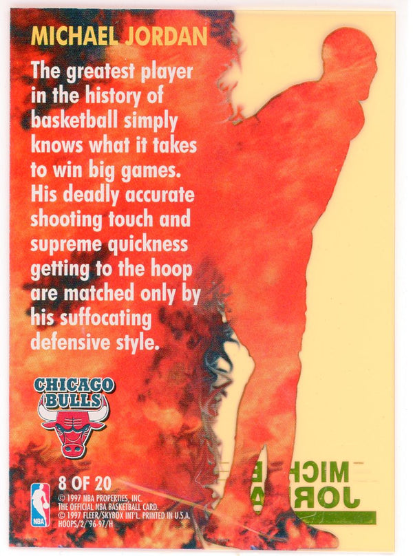 Michael Jordan 1997 NBA Hoops Hot List Card #8 | Hollywood