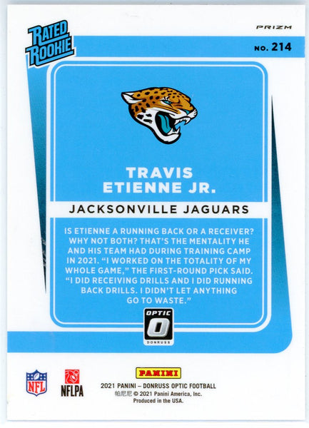  2021 Panini Prizm Travis Etienne Jr Silver Prizm