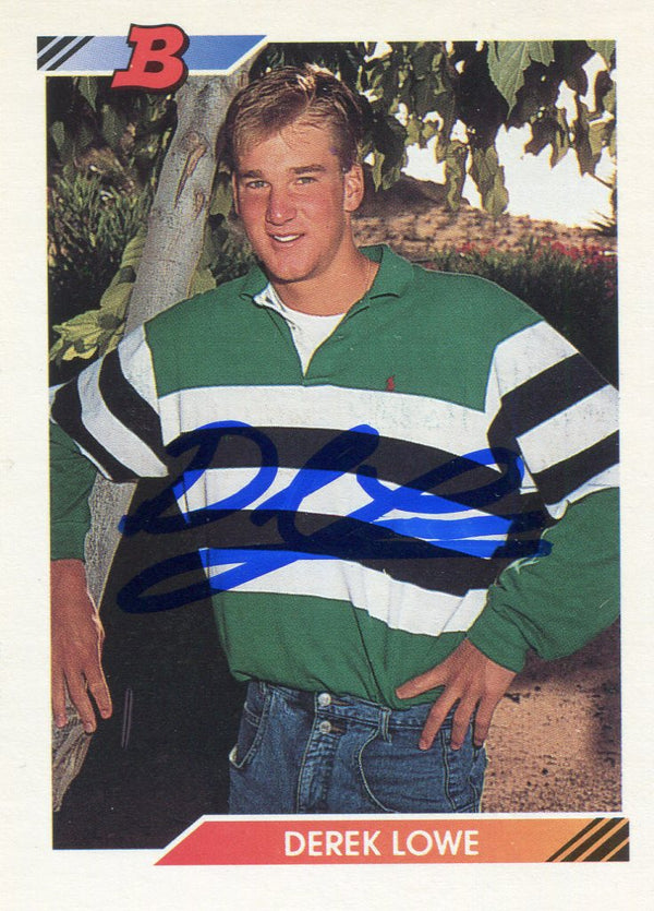 Derek Lowe Autographed 1992 Bowman Card