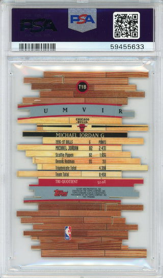 Michael Jordan 1997 Topps Stadium Club Triumvirate Members Only Card #T1B (PSA NM-MT 8)