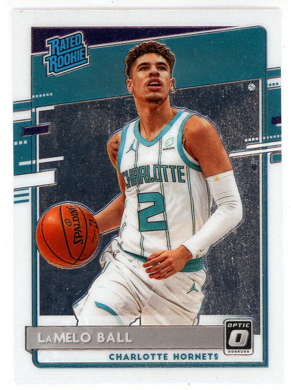 lamelo ball rookie card graded LaMelo Ball 2020-21 Panini Donruss Optic Rated Rookie Card #153