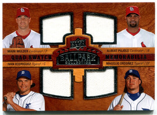 Jason Varitek Jorge Posada Ivan Rodriguez Kenji Johjima Upper Deck Ballpark  Collection Jersey Card