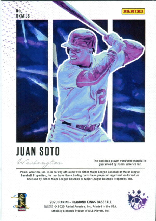 Juan Soto 2020 Diamond Kings Game Worn Jersey Card