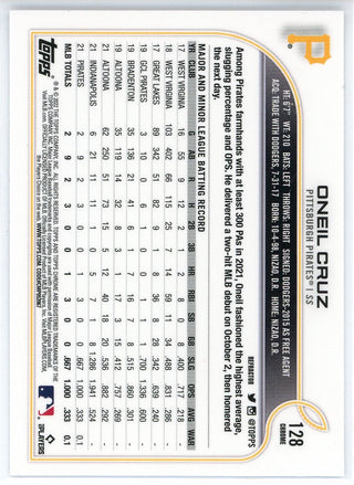 Oneil Cruz 2022 Topps Chrome Rookie Card #128