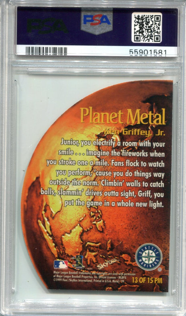 Ken Griffey Jr. 1999 Fleer Metal #13 Plant Metal PSA NM-MT 8 Card