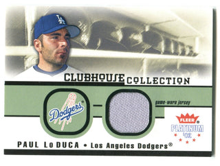 Paul LoDuca Fleer Platinum Clubhouse Collection 2002 Jersey Card