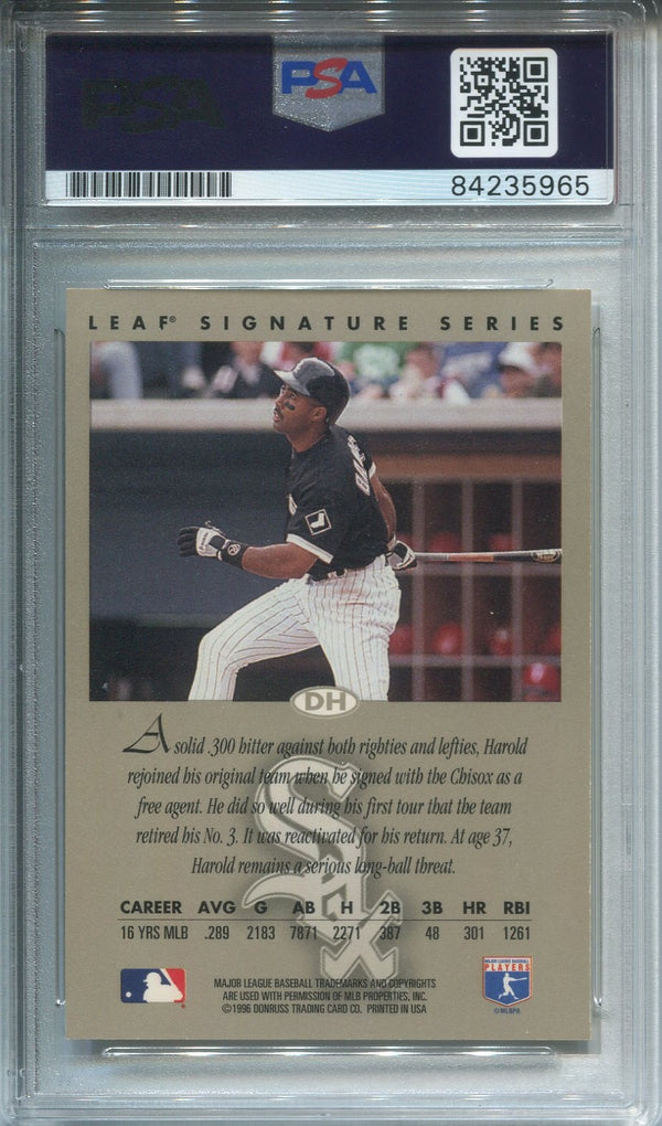 Harold Baines 1996 Leaf Signature Series Autographed Card PSA/DNA Certified