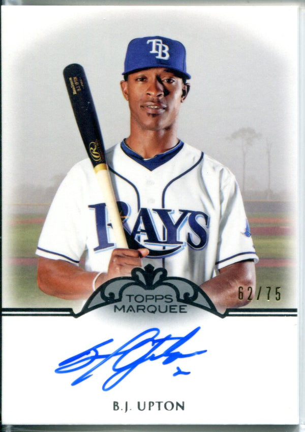 BJ Upton Autographed 2011 Topps Marquee Card