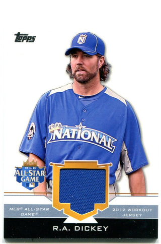 RA Dickey Topps 2012 All Star Game jersey Card