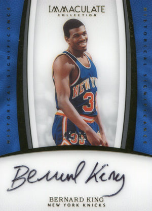 Bernard King Autographed 2016-17 Immaculate Collection Card 41/99
