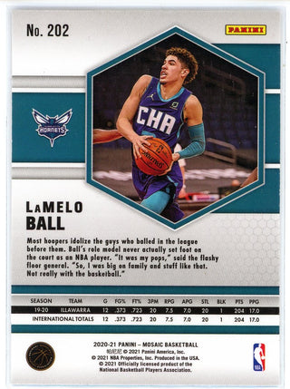 LaMelo Ball 2020-21 Panini Mosaic Rookie Card #202