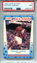 Michael Jordan 1989 Fleer Sticker #3 PSA Mint 9 Card