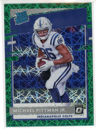 Michael Pittman Jr. 2020 Panini Donruss Optic Rated Green Prizm Rookie Card #172