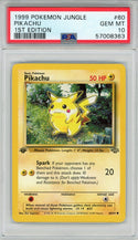 Pikachu 1999 Pokemon Jungle 1st Edition Card #60 (PSA Gem Mt 10)