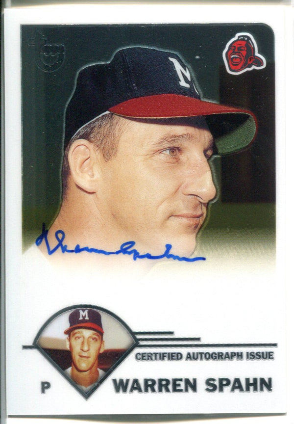 Warren Spahn Autographed 2003 Topps Card
