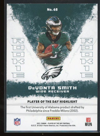 DeVonta Smith 2021 Panini Player of the Day Rookie Card