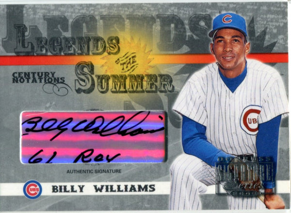 Billy Williams "61 ROY" Autographed 2003 Donruss Signature Series Card