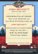 Josh Beckett 2011 Topps Game-Worn Jersey Card