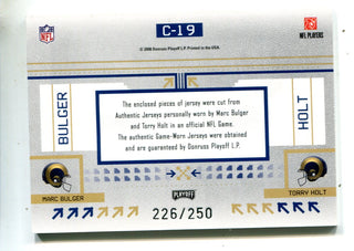 Torry Holt/Marc Bulger 2008 Donruss Prestige Connections #C19 Card /250