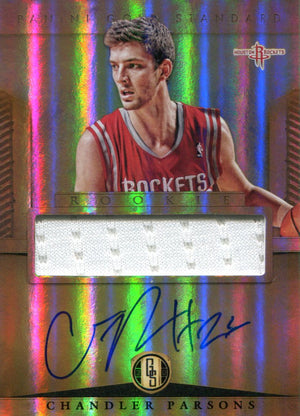 Chandler Parsons Autographed 2012-13 Gold Standard Relic Card