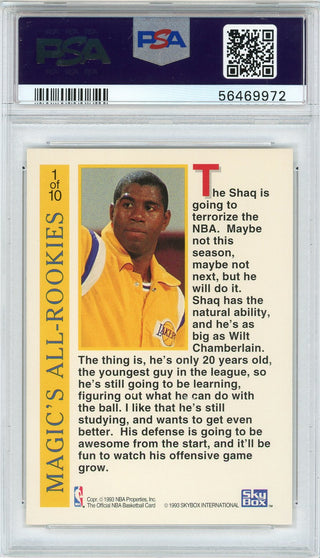 Shaquille O'Neal 1992 Hoops Magic's All Rookie Team Rookie Card #1 (PSA)