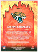 Trevor Lawrence 2021 Panini Donruss Optic Red-Hot Rookies Prizm Card #RHR-1
