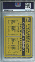 Tony LaRussa Manager Oakland Athletics TOPPS Autographed Card  (PSA)