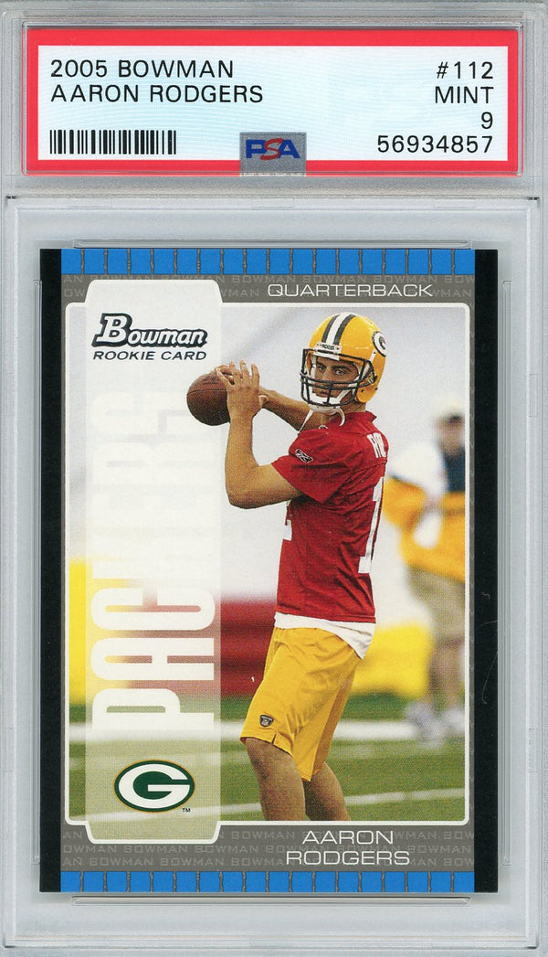 Aaron Rodgers 2005 Bowman Rookie Card #112 (PSA)