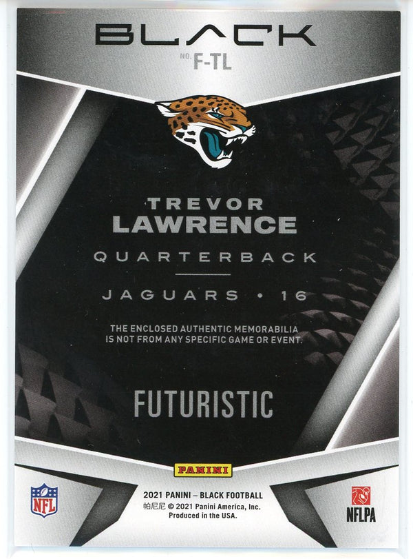 Trevor Lawrence 2021 Panini Black Futuristic Rookie Patch Card #F-TL