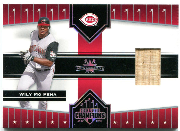 Wily Mo Pena 2005 Donruss Champions Impressions Game Used Bat Card