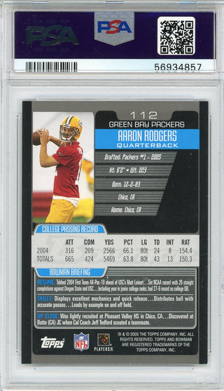 Aaron Rodgers 2005 Bowman Rookie Card #112 (PSA)