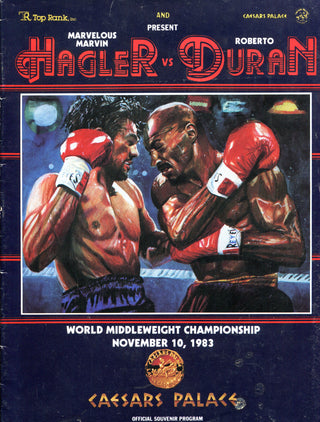 Marvelous Marvin Hagler Vs. Roberto Duran 11/10/1983 Boxing Program