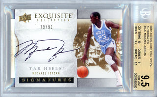 Michael Jordan Autographed 2012-13 Upper Deck Exquisite Collection Signatures Card #S-JN (BVG 9.5/9)