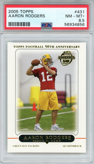 Aaron Rodgers 2005 Topps Rookie Card #431 (PSA)