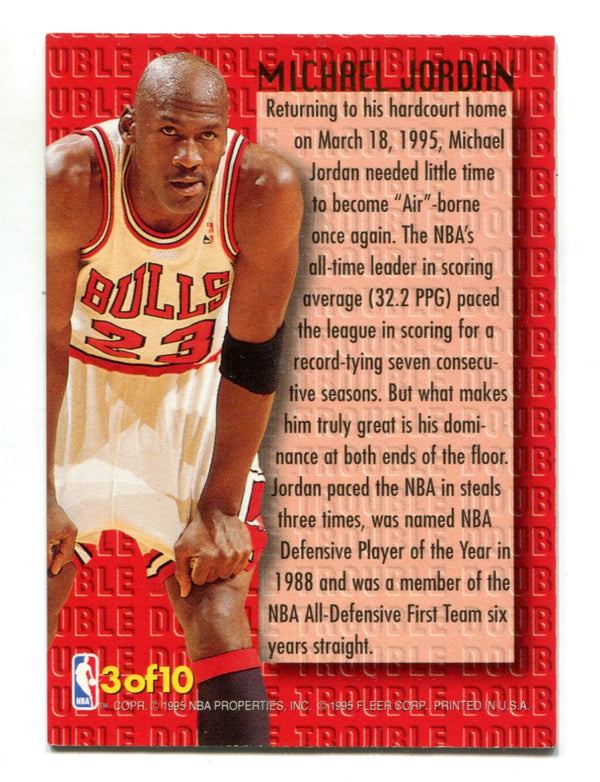 Michael Jordan 1995 1995-96 Fleer Ultra Double Trouble #3 Card