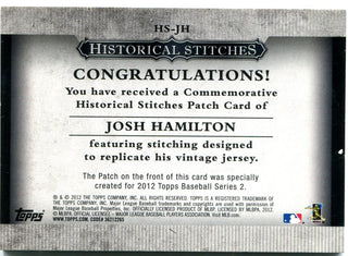 Josh Hamilton Historical Stitches Topps 2012