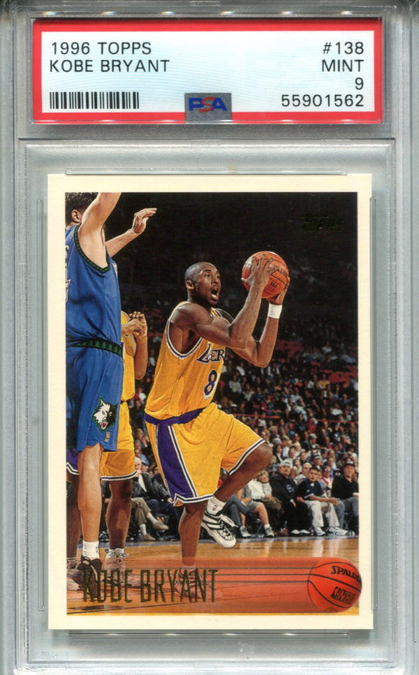 Kobe Bryant 1996 Topps #138 PSA Mint 9 Card