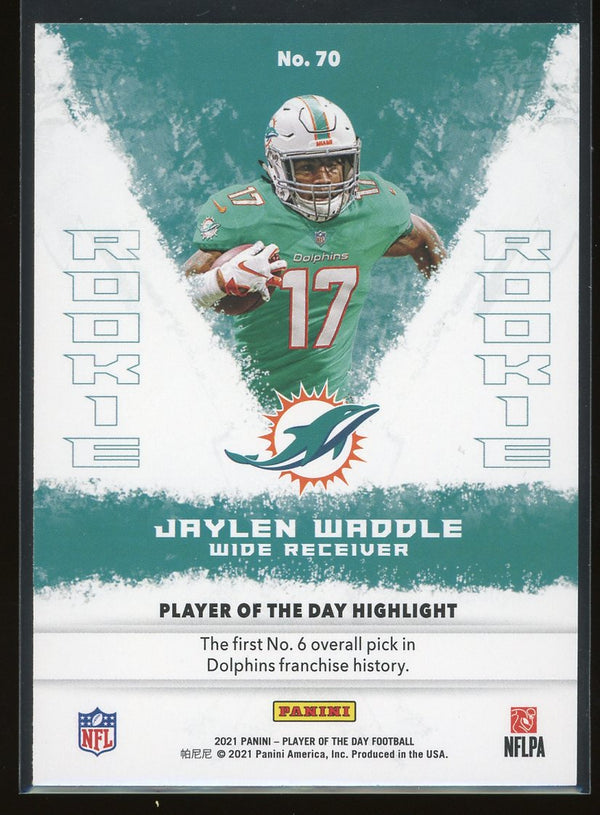 Jaylen Waddle 2021 Panini Player of the Day Rookie Card
