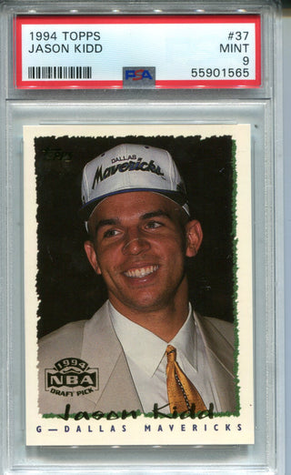 Jason Kidd 1994 Topps #37 PSA Mint 9 Card