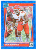 Nick Bolton 2021 Panini Optic Rated Rookie Blue Prizm Card #275