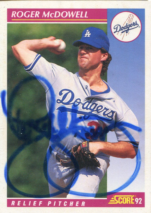 Roger McDowell Autographed 1992 Score Card #597