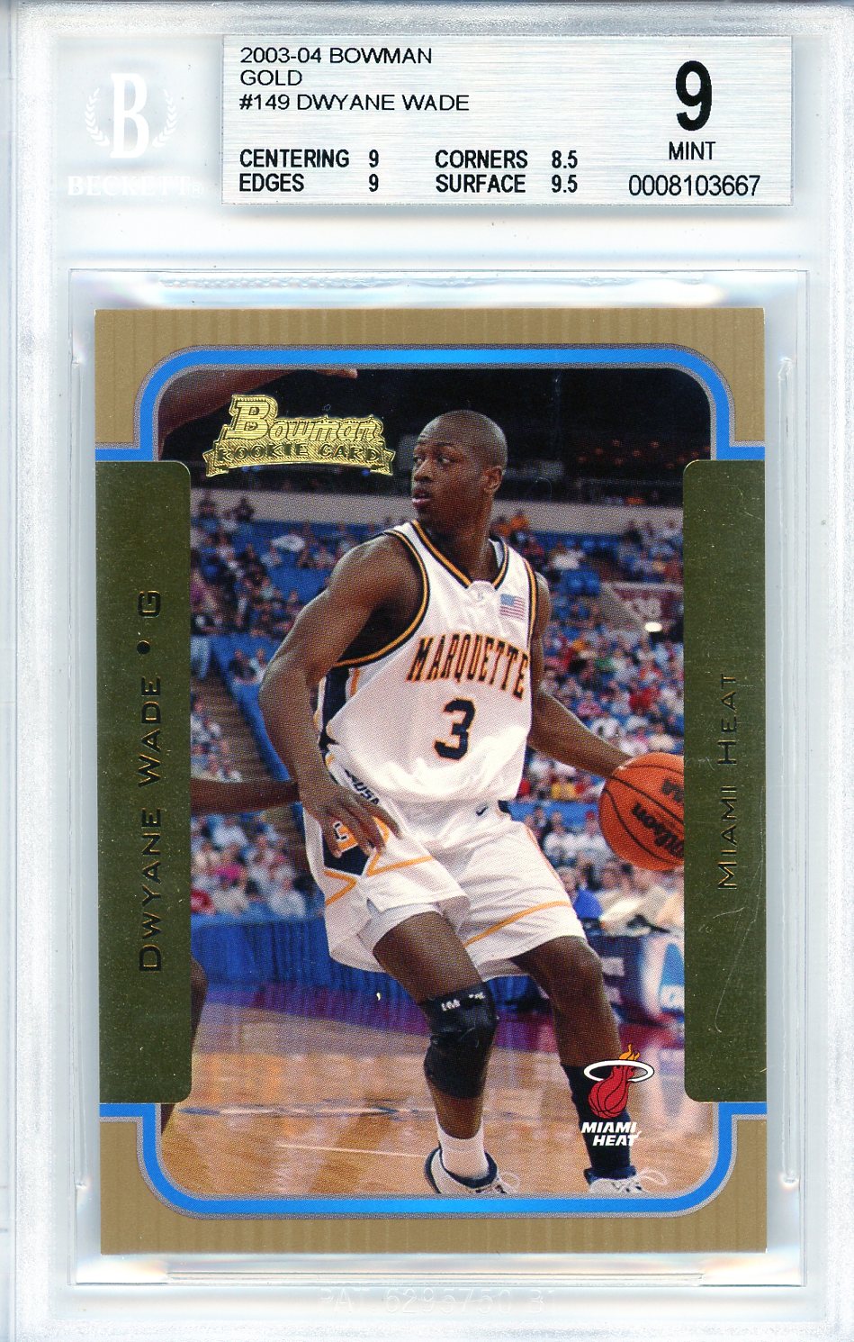 Dwyane hot Wade Graded Rookie Card