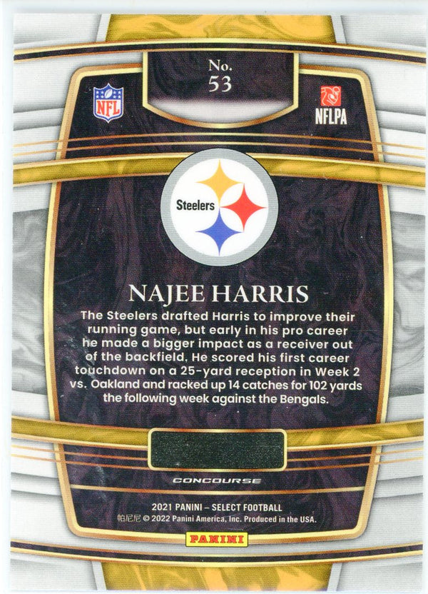 Najee Harris 2021 Panini Select Concourse Rookie Card #53