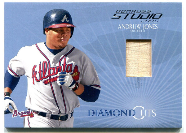 Andruw Jones Donruss Studio Diamond Cuts Bat Card 2005