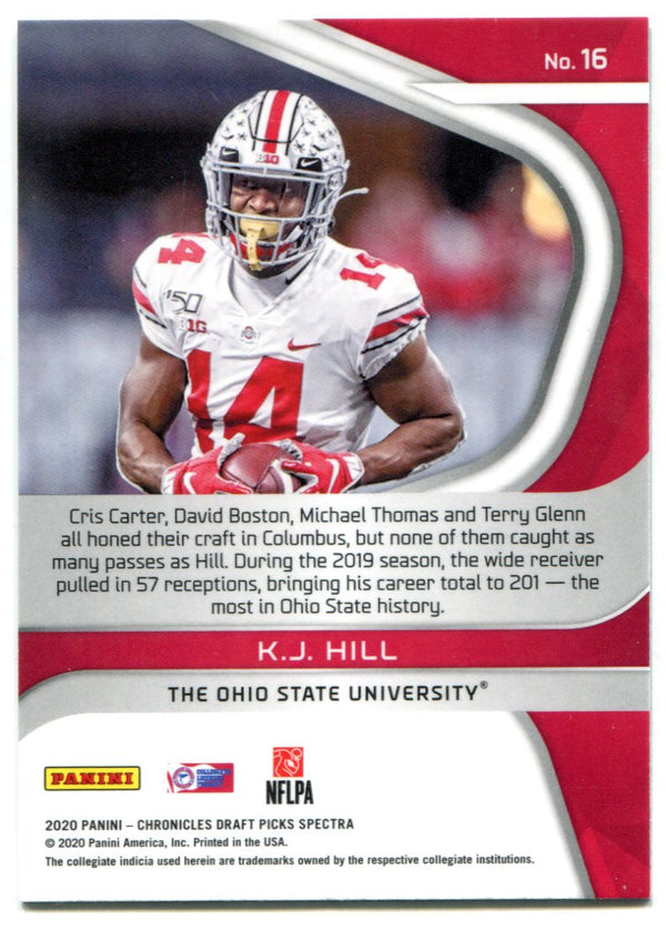 KJ Hill 2020 Panini Chronicles Draft Picks Spectra Rookie Card