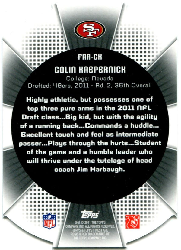 Colin Kaepernick 2011 Topps Finest Rookie Card